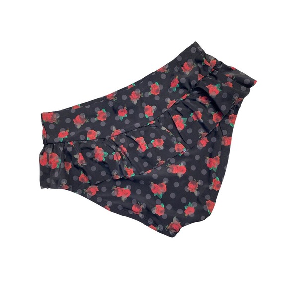 NWT Rose Skull Polka Dot Skirted High-Waisted Swim Bottoms Plus Size 0 Hot Topic - Picture 2 of 6